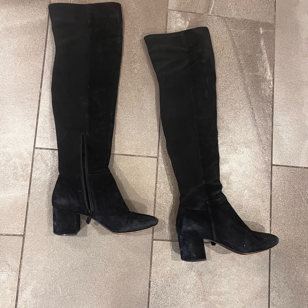 Cole Haan Black Suede Over-the-Knee Boots